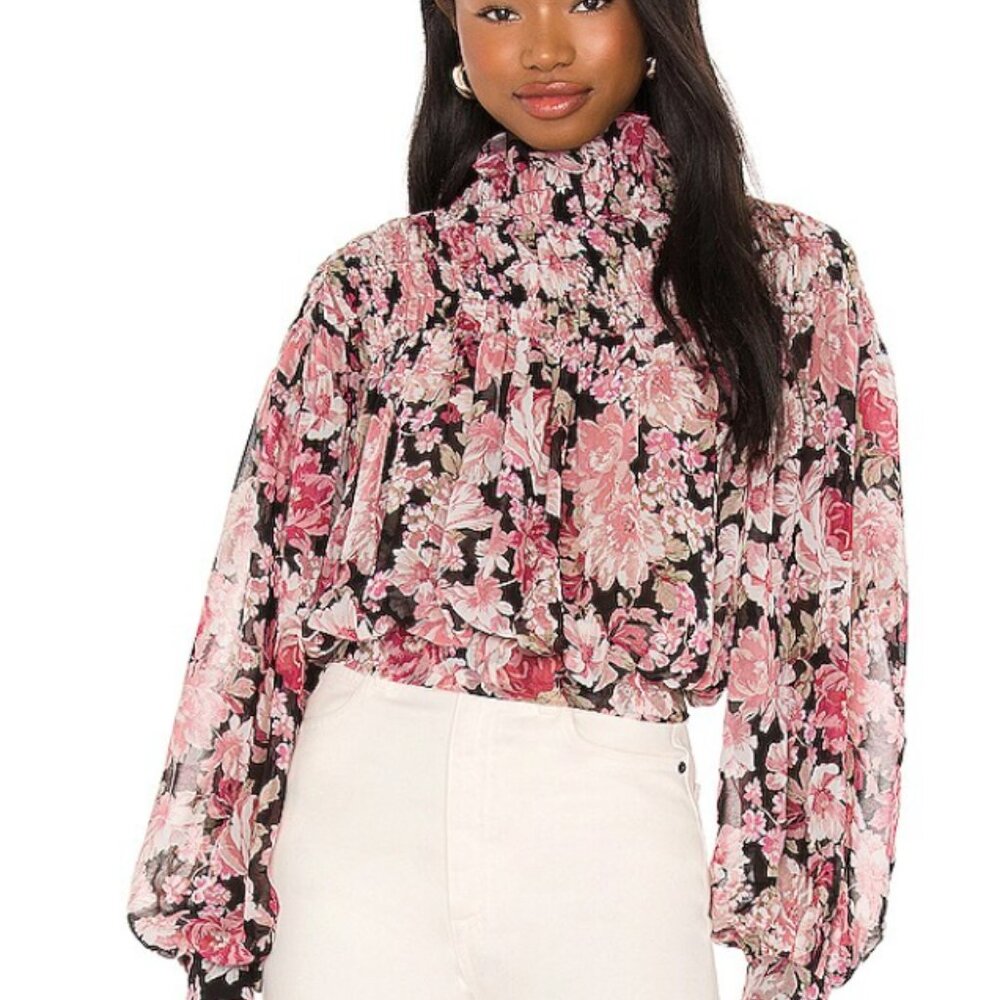 Bardot Cyrus Top in Rose Garden (Size 4)